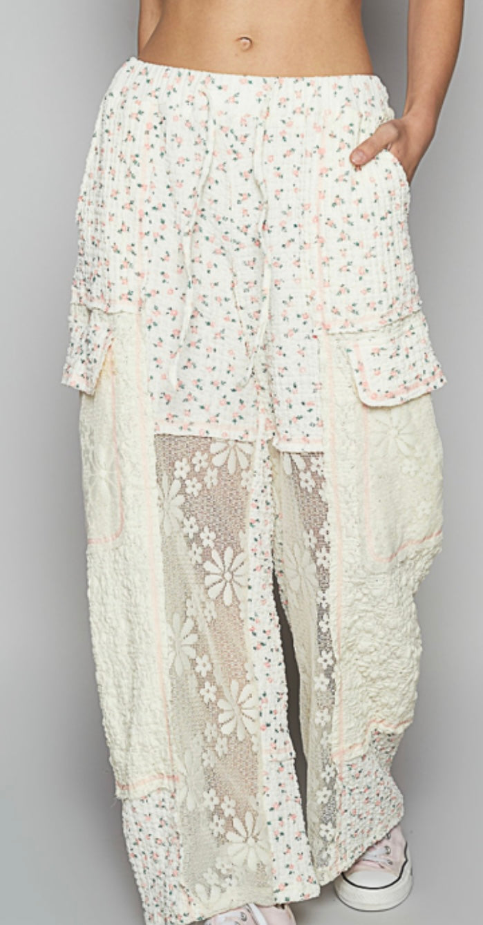 Pink Lace Pants