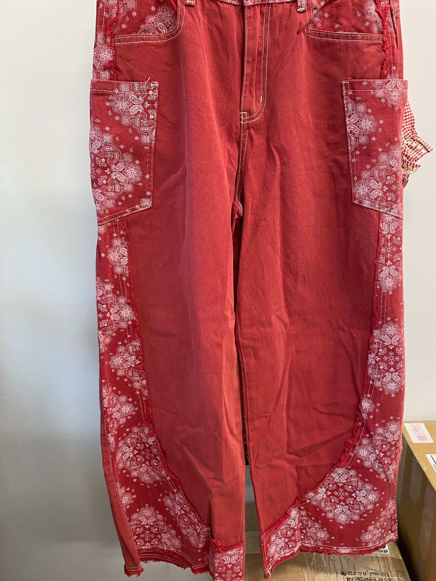 Pol Red Bandana Jeans