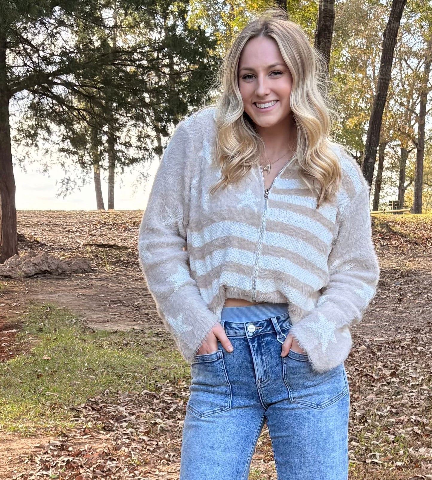 American Flag Mohair Jacket Pol