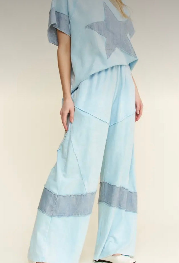 Baby Blue Star Pants