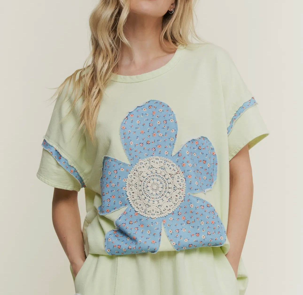 Lime Flower JHer Top