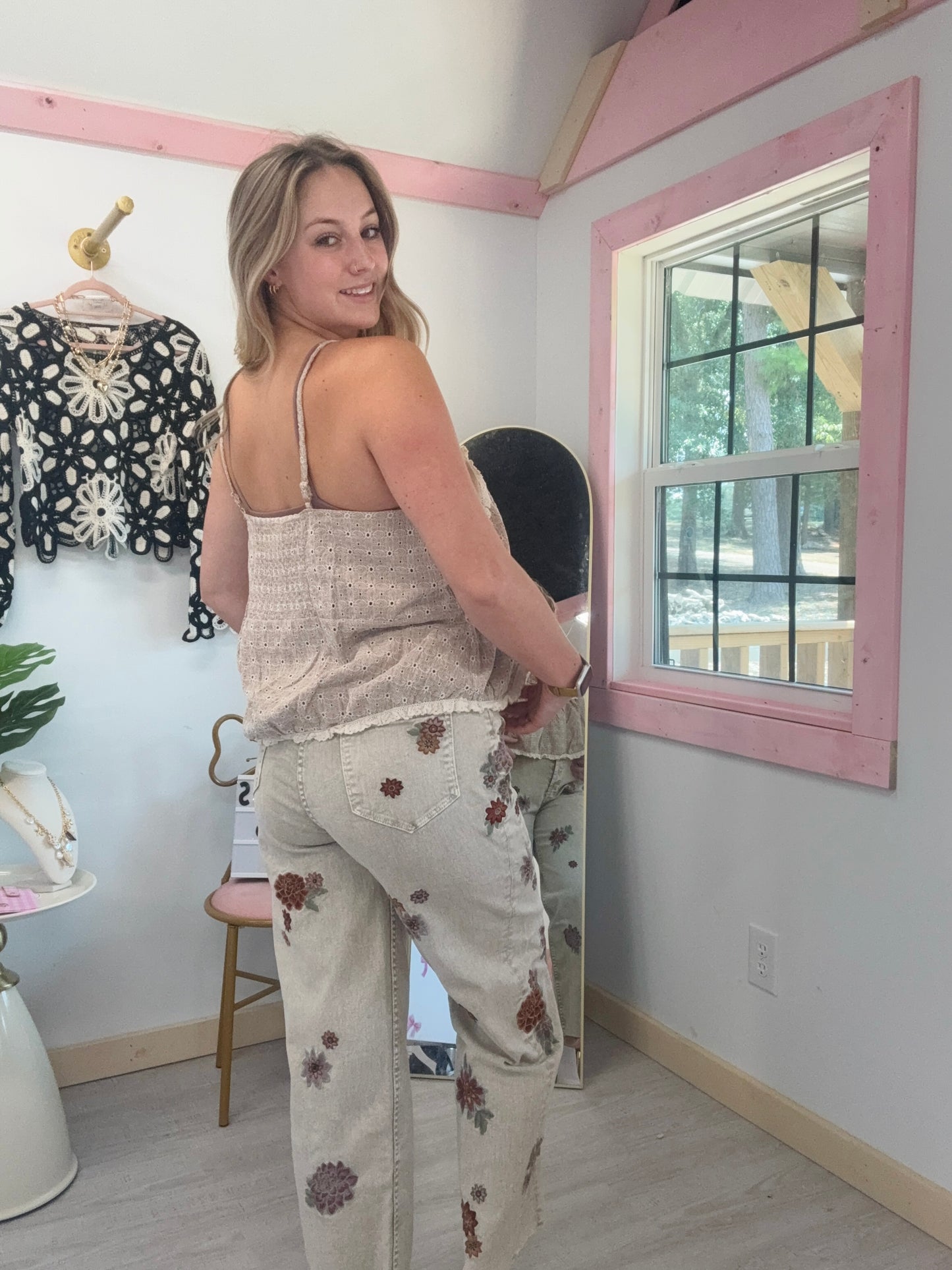 Taupe Sleeveless pol Top
