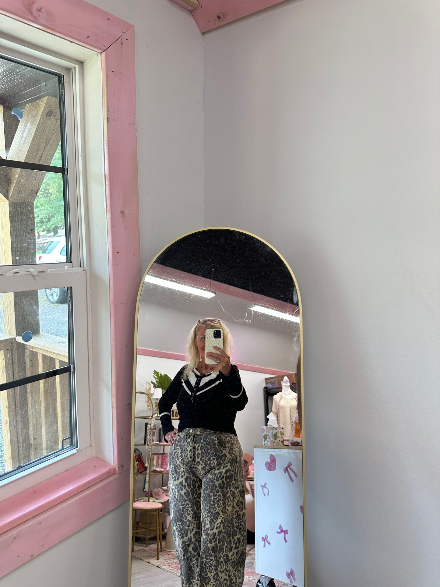 Animal Print Barrel Pants BV