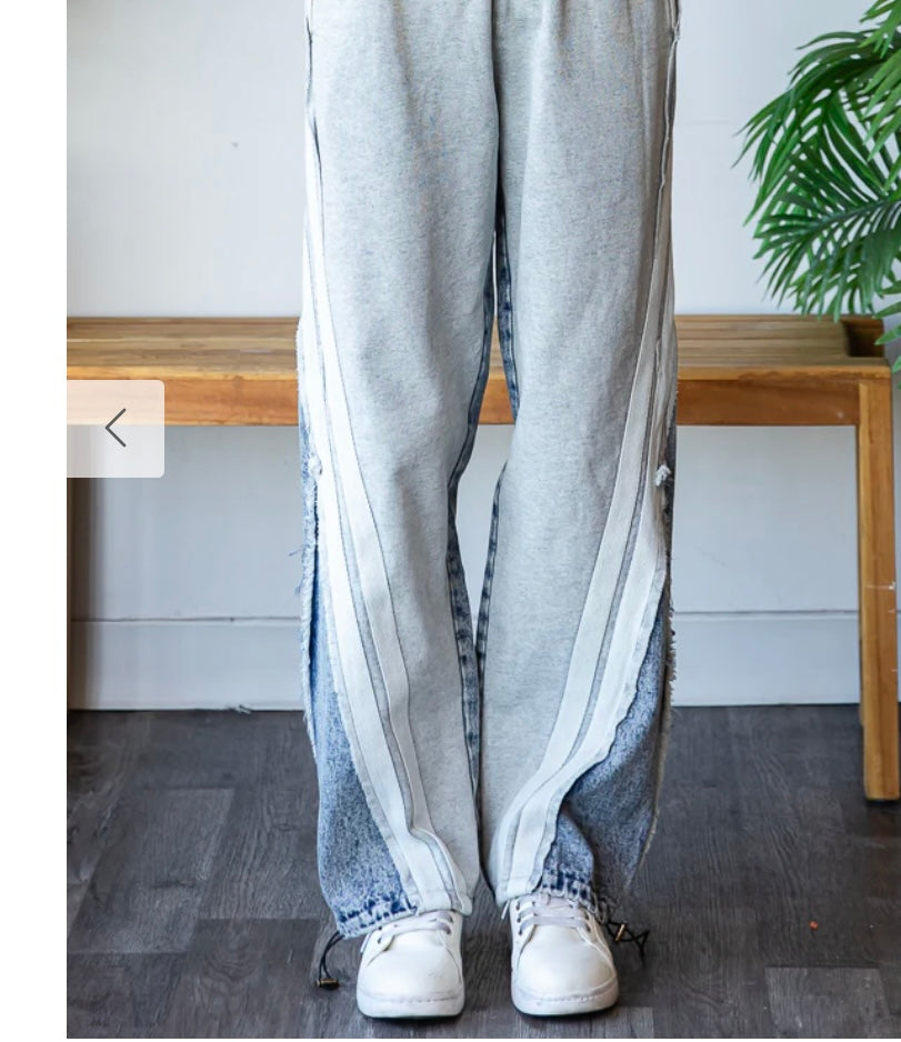 Washed Denium and Terry Pants