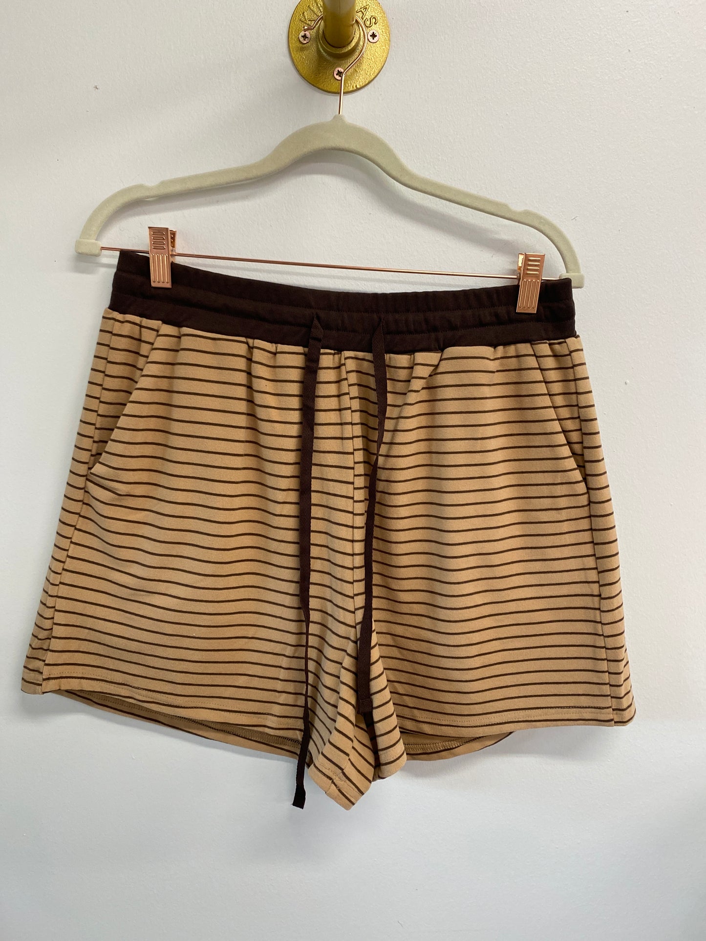 Anniewear Latte Pinstripe Set