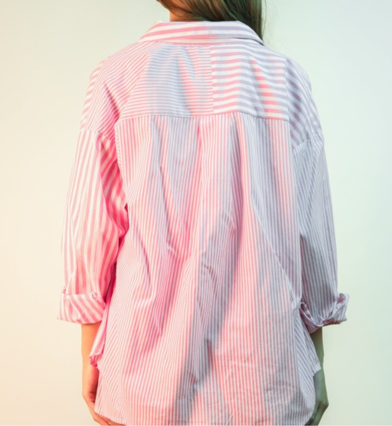 Pink Stripe Oversized Top and Short Set