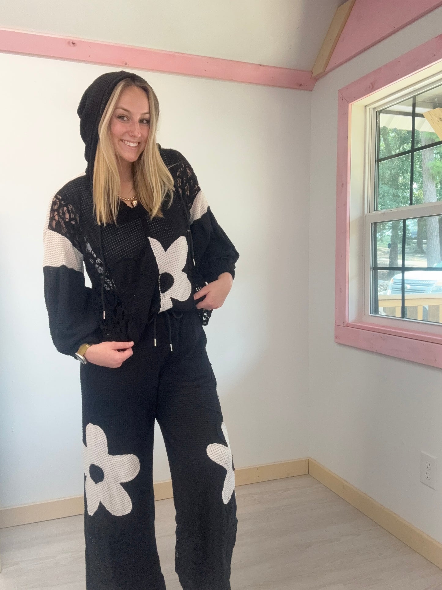 Thermal Mixture Black Hoodie Davi and Dani