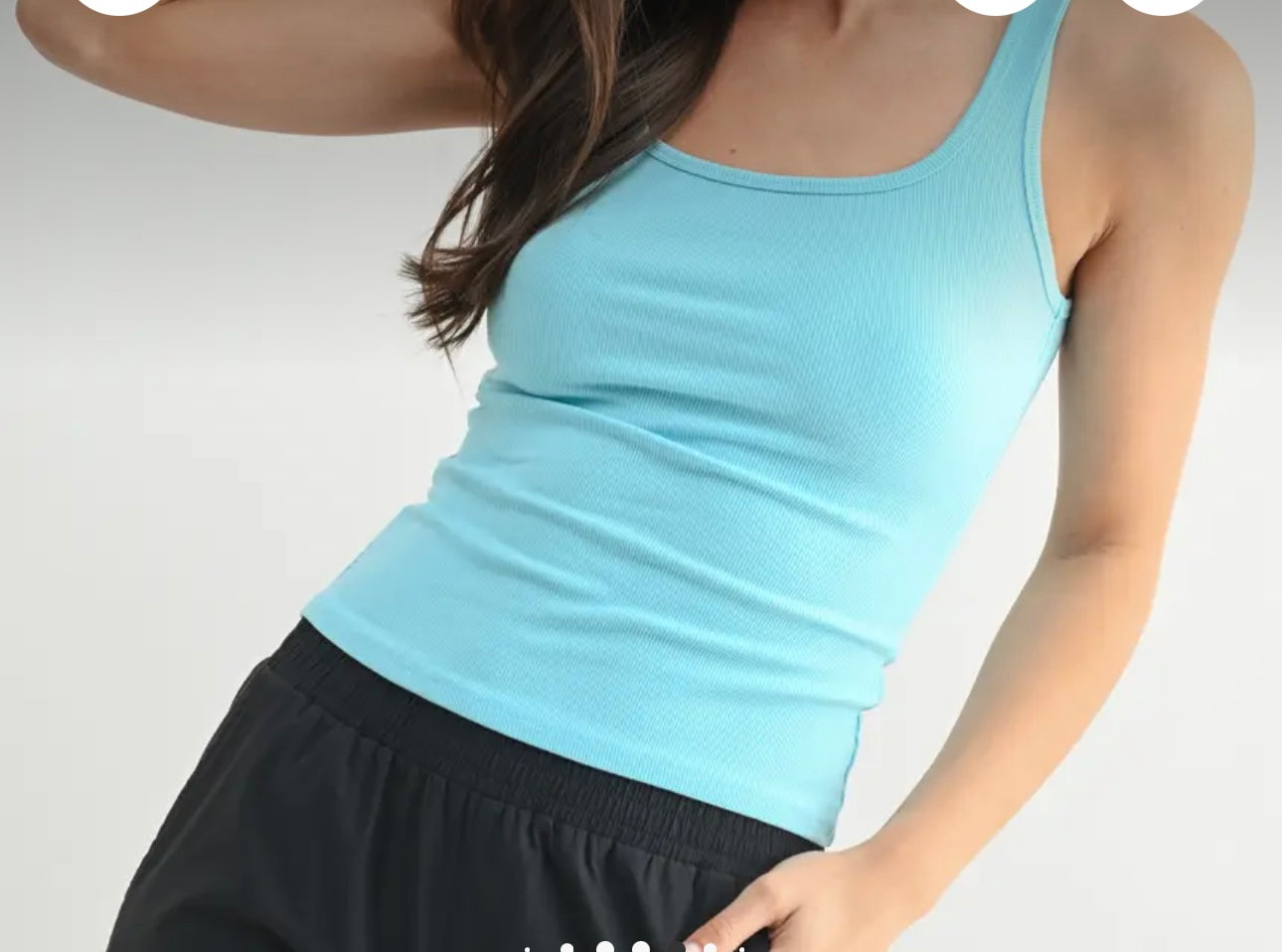 Ribbed Square Neck Tank