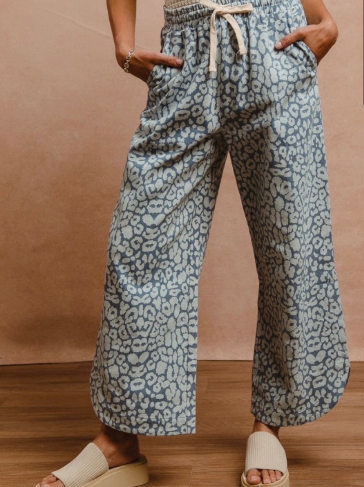 Blue Cloud Leopard Pants
