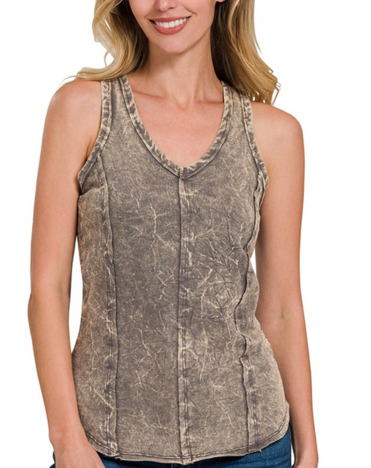 Mineral Wash Razor Back Tops