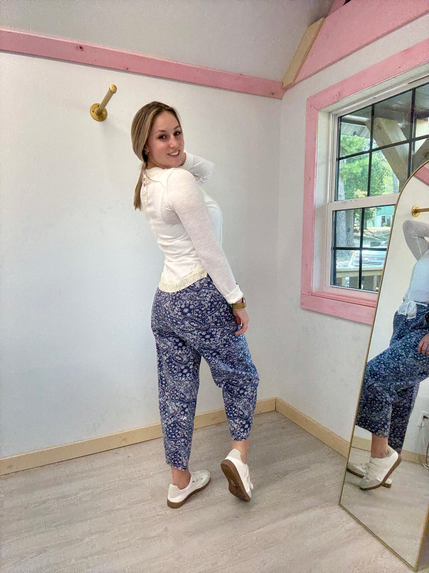 Paisley Denim Barrel Crop Jeans Oddi