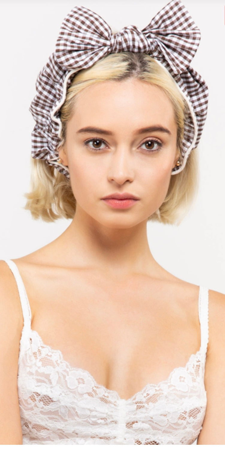 Gingham Head Band