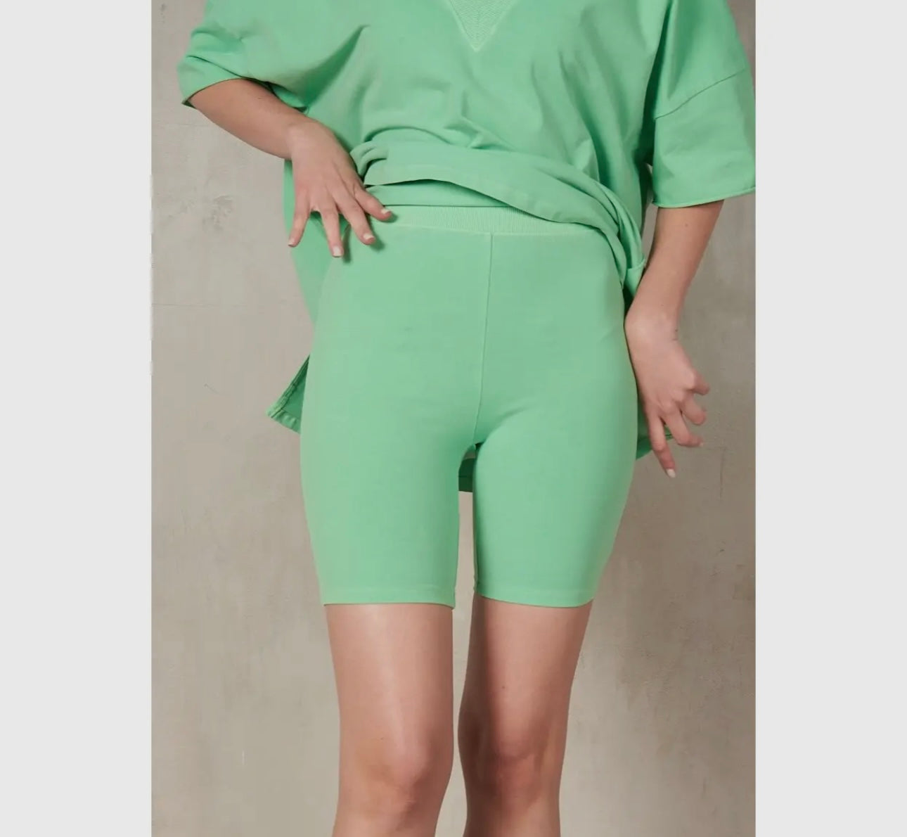 Kelly Green Biker Shorts