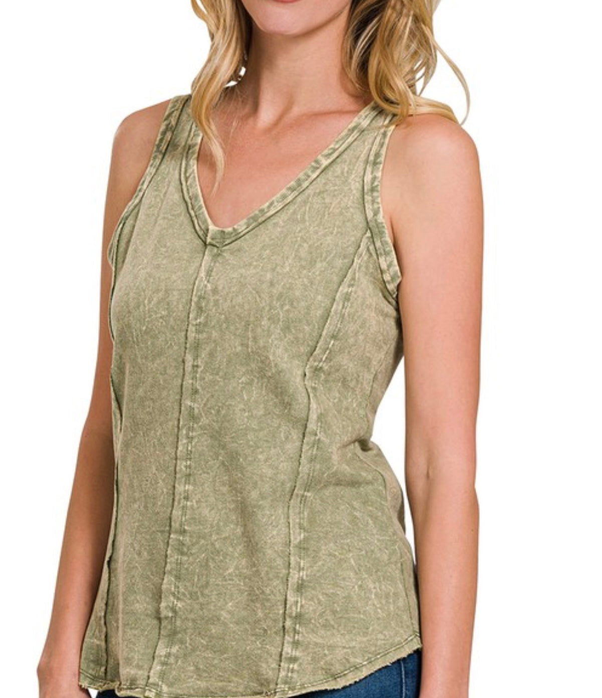 Mineral Wash Razor Back Tops