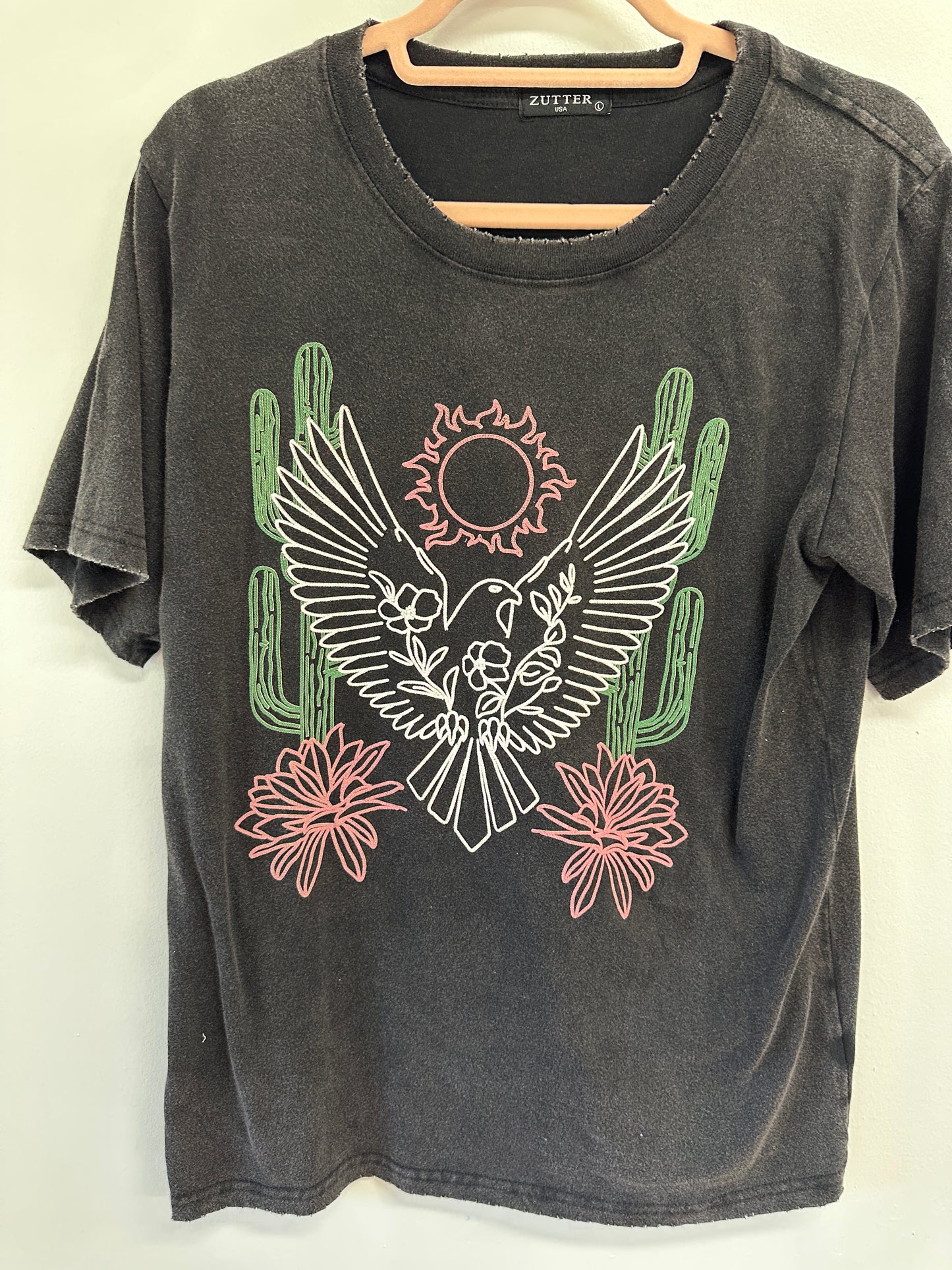 Western Bird Mineral Wash Tshirt