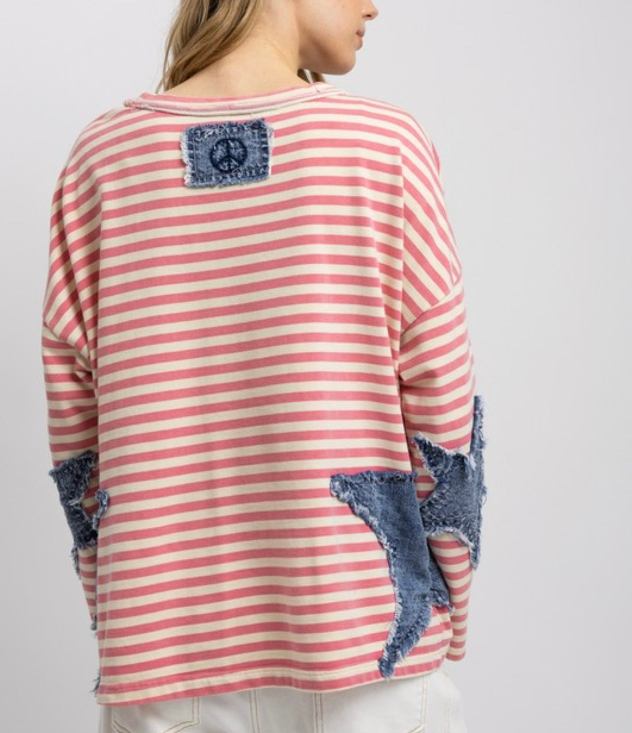Pink Vintage Denim Star Top