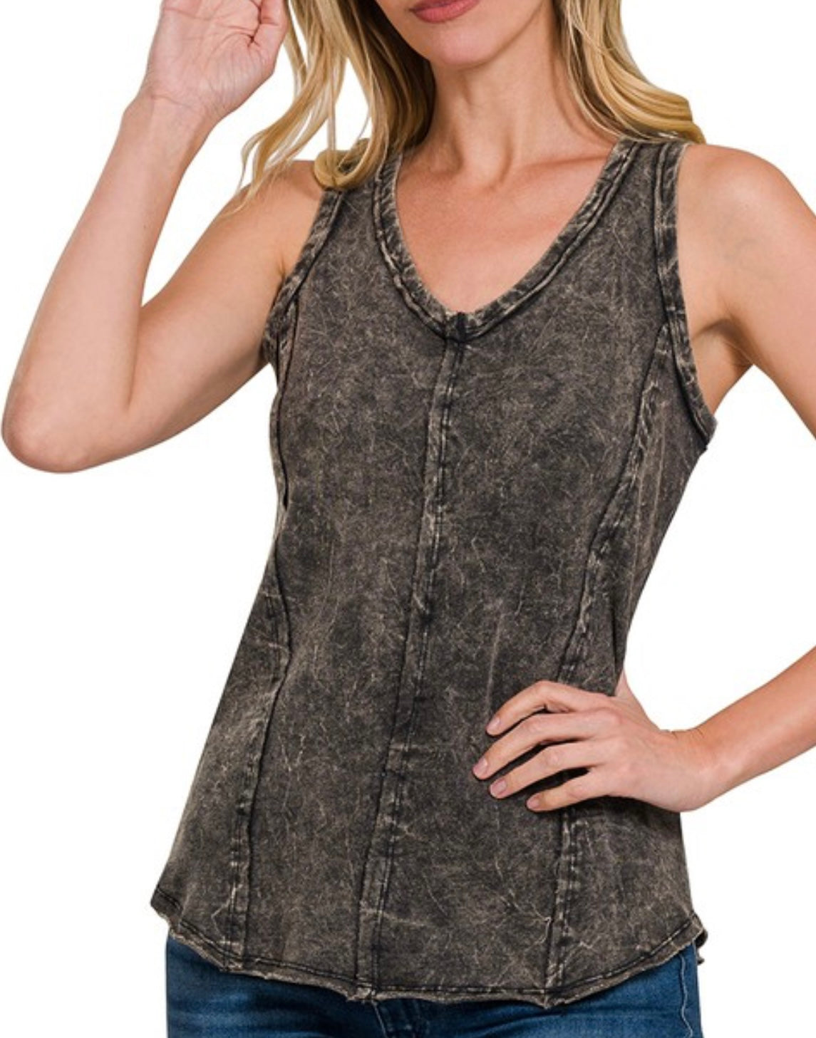 Mineral Wash Razor Back Tops