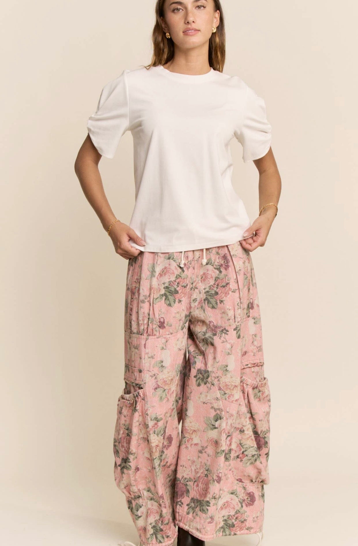 Pink Denim Pants/Joggers