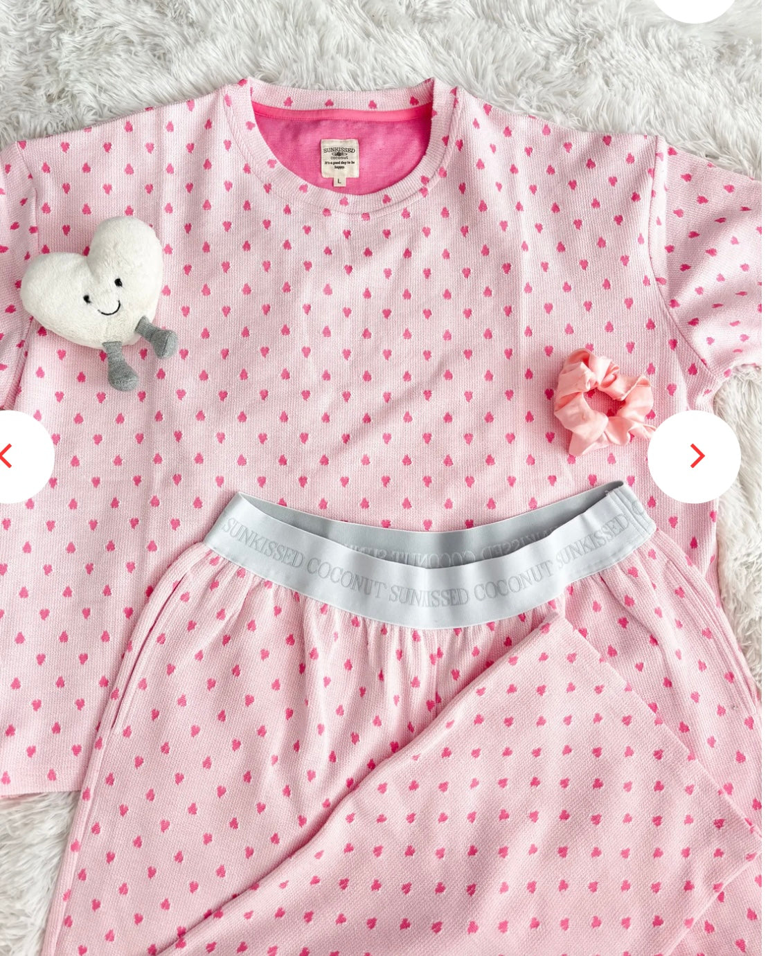 Sunkissed Coconut Heart PJ Top