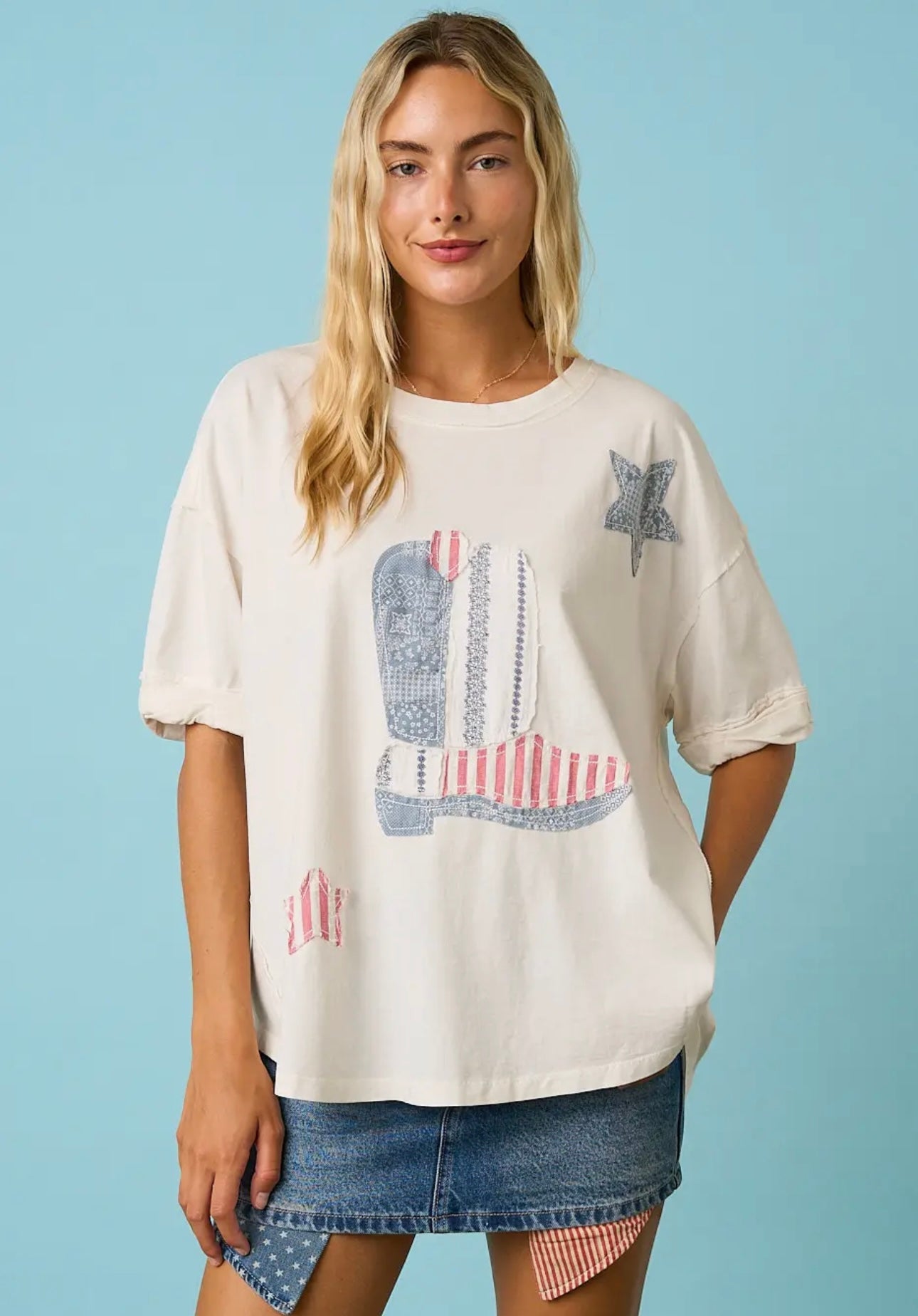 All American Boot And Stars Top