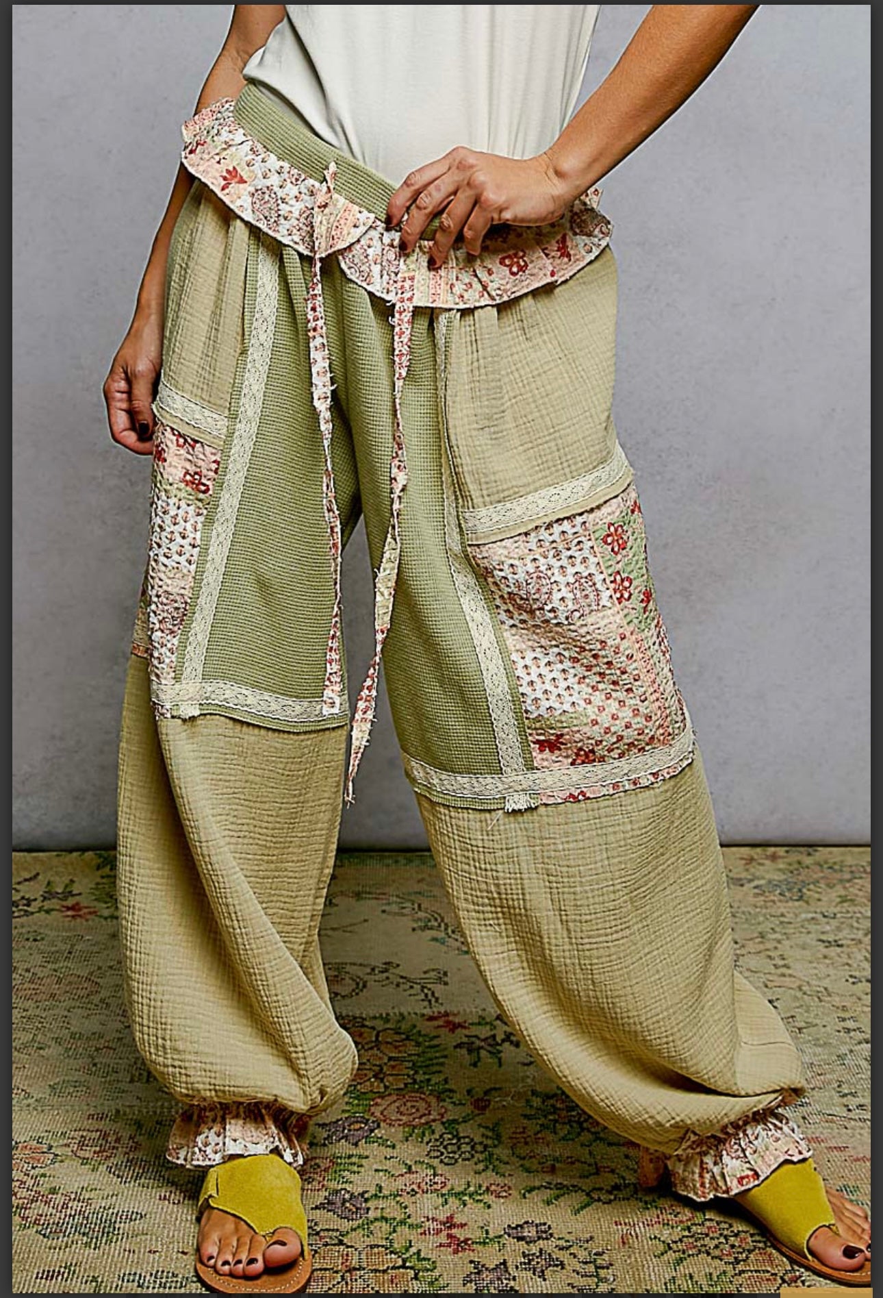 Matcha Latte Ruffle Pants Pol