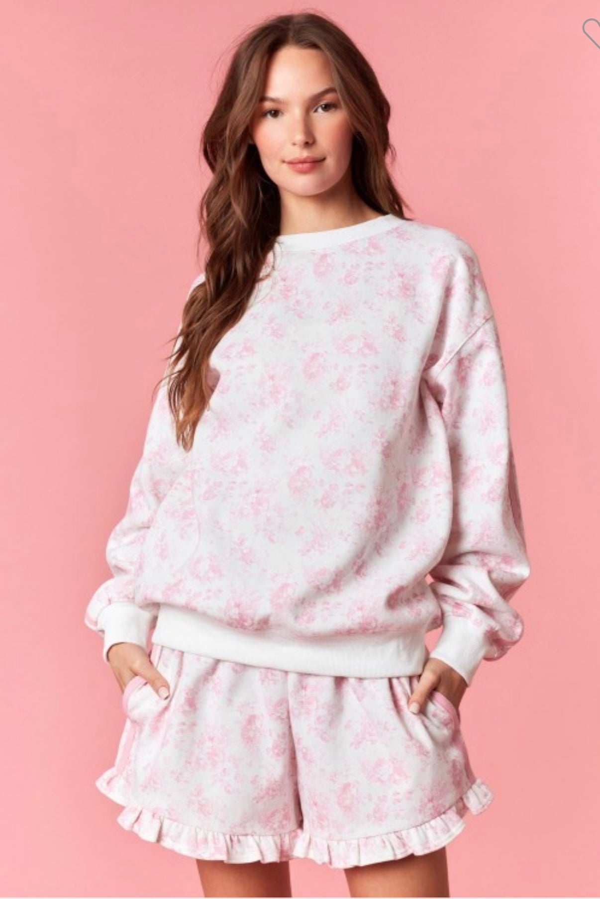 Peach Love Pink and Blue Top PJ’s