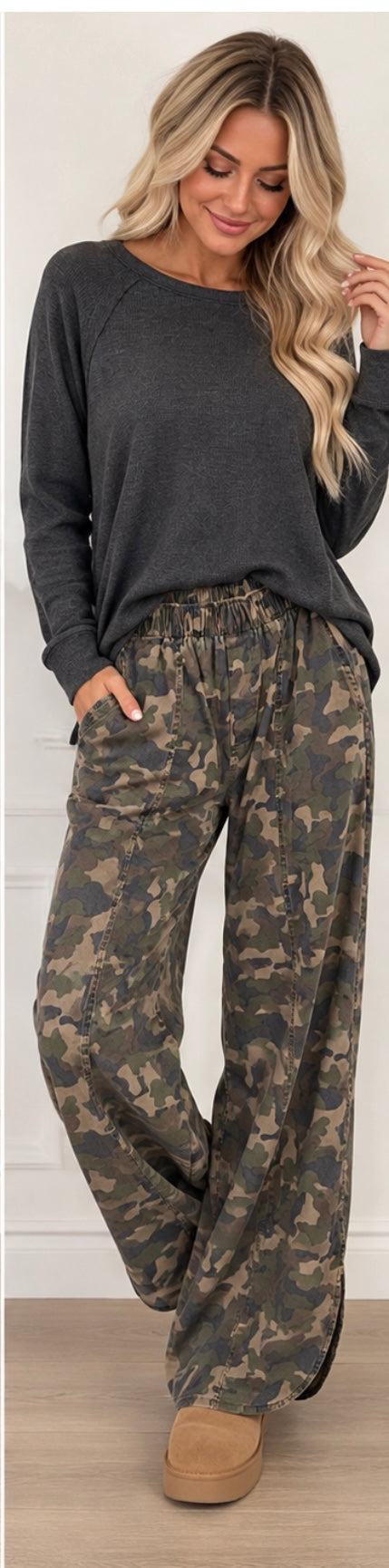 Lov Tulip Washed Camo Jean