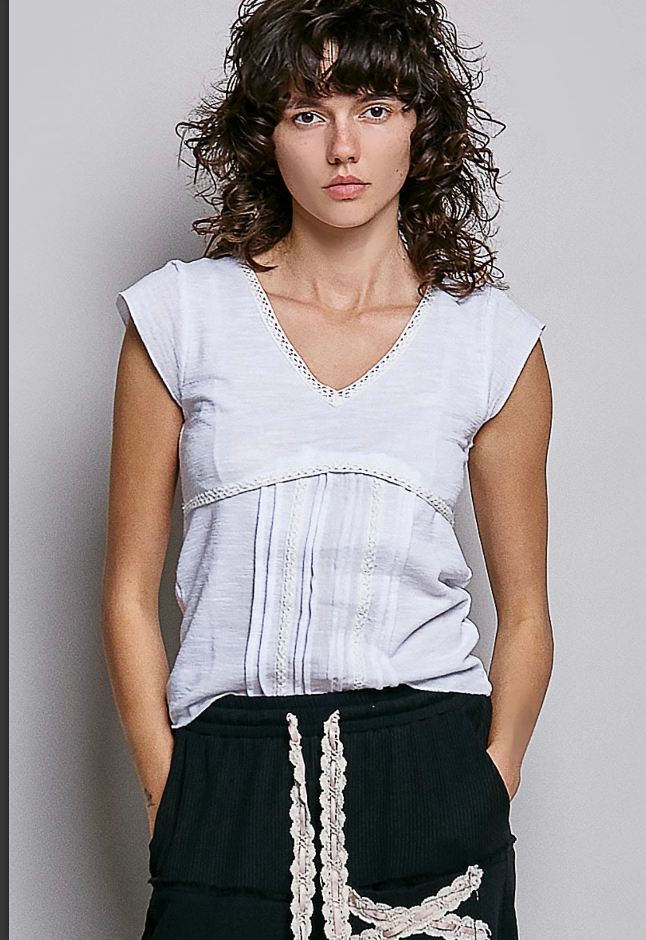 White Crochet Knit Top