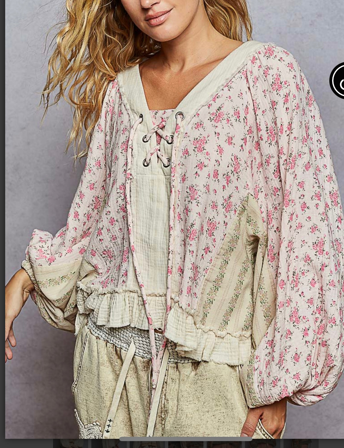 Feeling Girly Pink Flower Top Pol