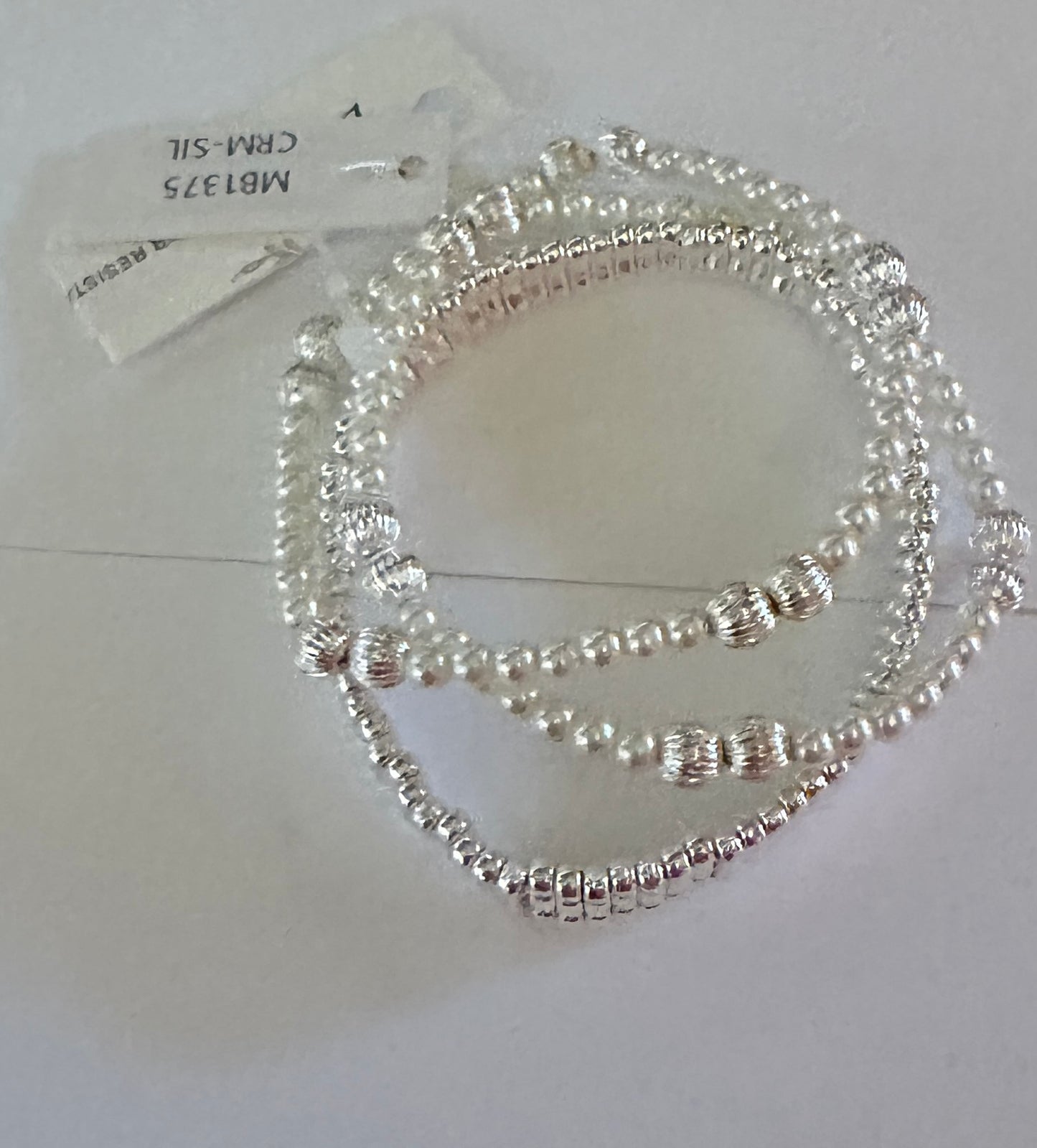 Pearl and Silver Ball Water Resistant Bracelet