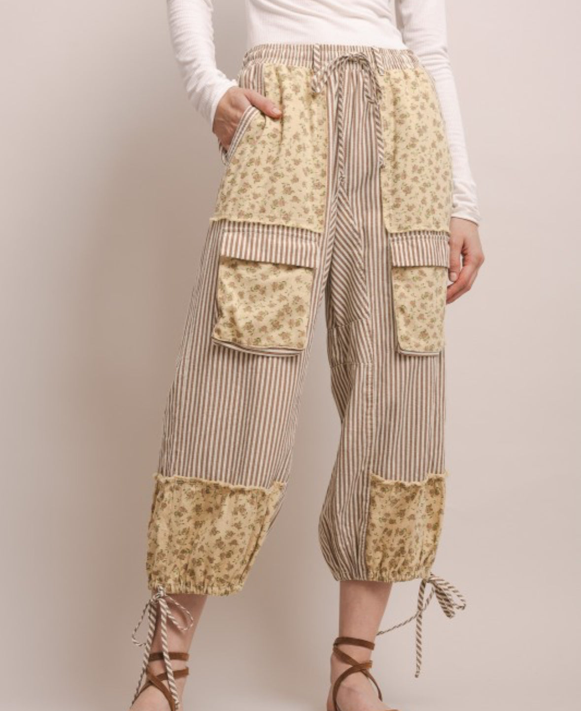 Stripe and floral cargos