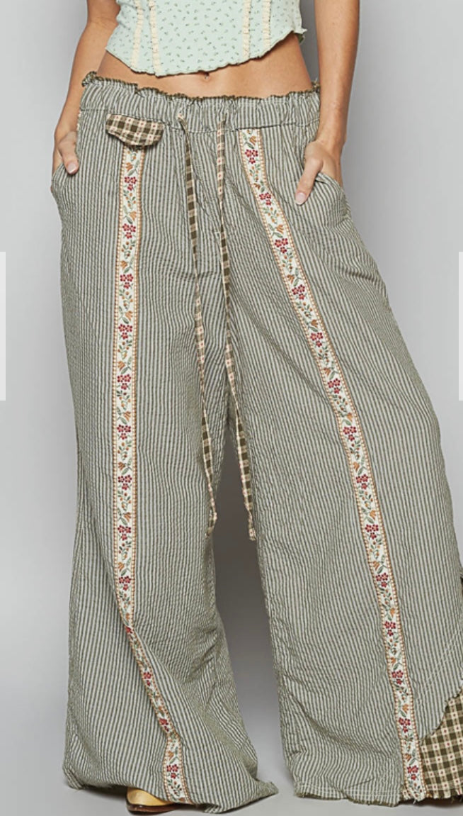 Britt Stripe Olive Pants