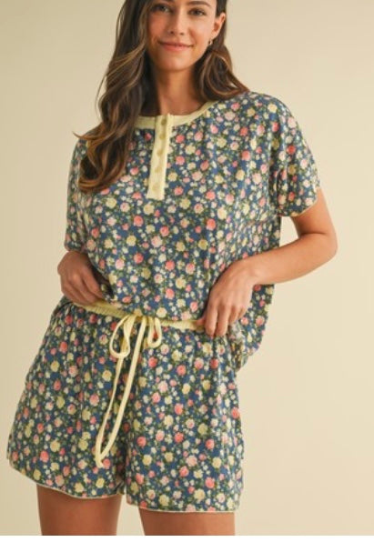 Denim Blue and Butter Lounge Set