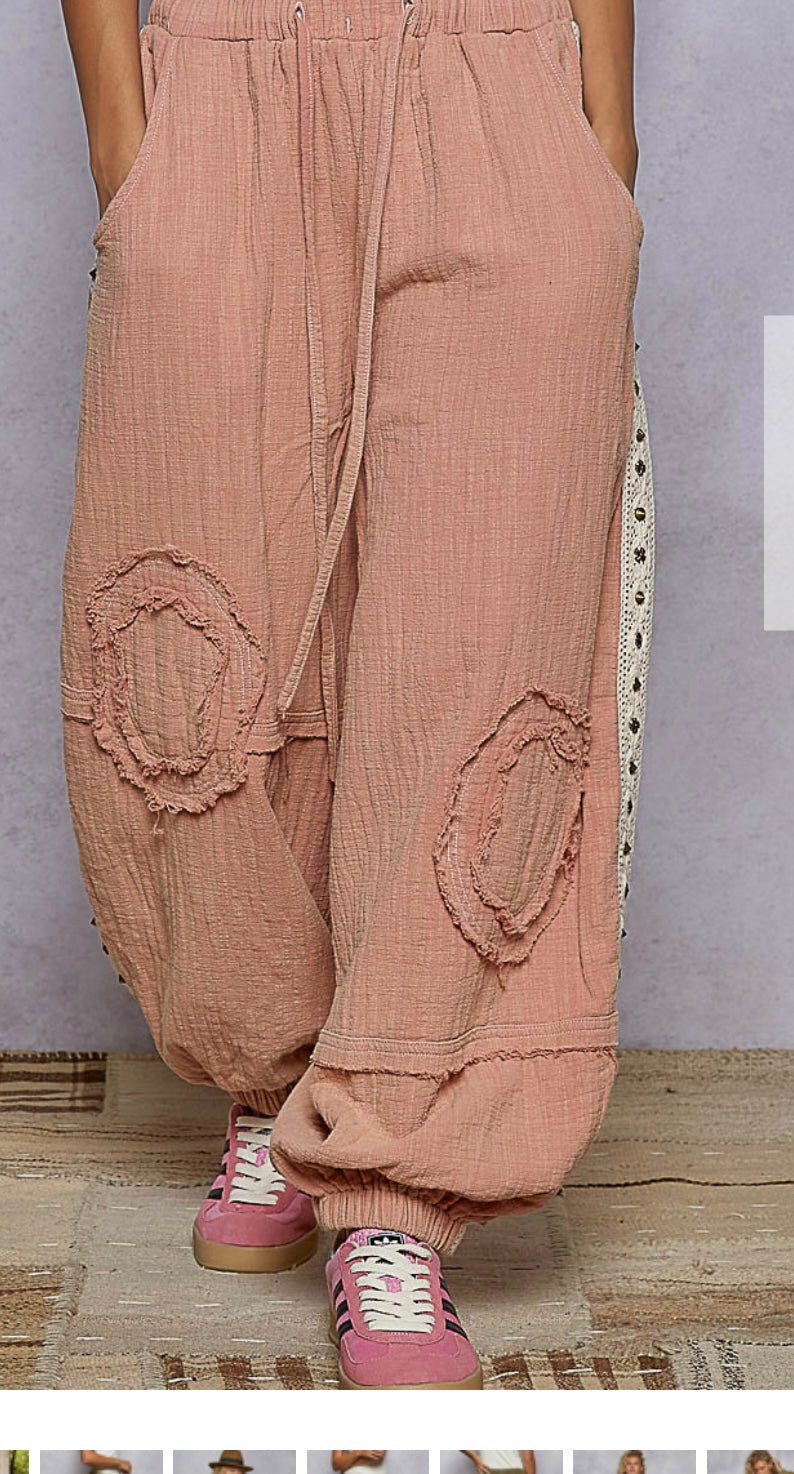 Flamingo Pink Joggers Pol