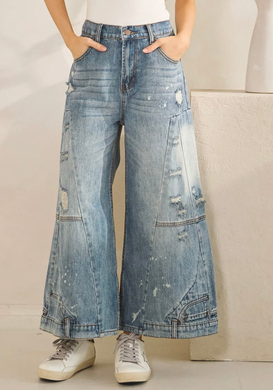 Upside Down Denim Pants