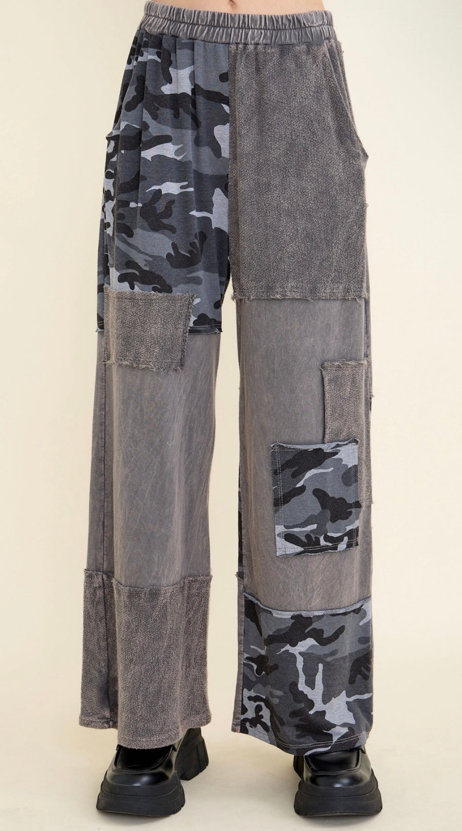 Color Block Camo Pants