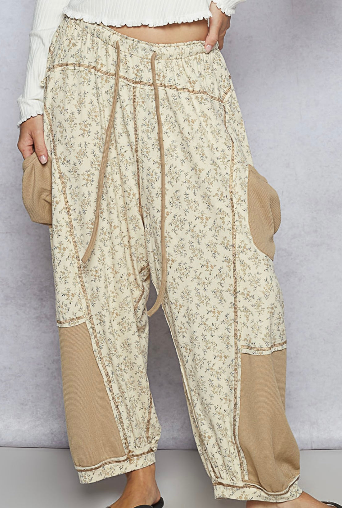 Caramel Tan Floral Pants