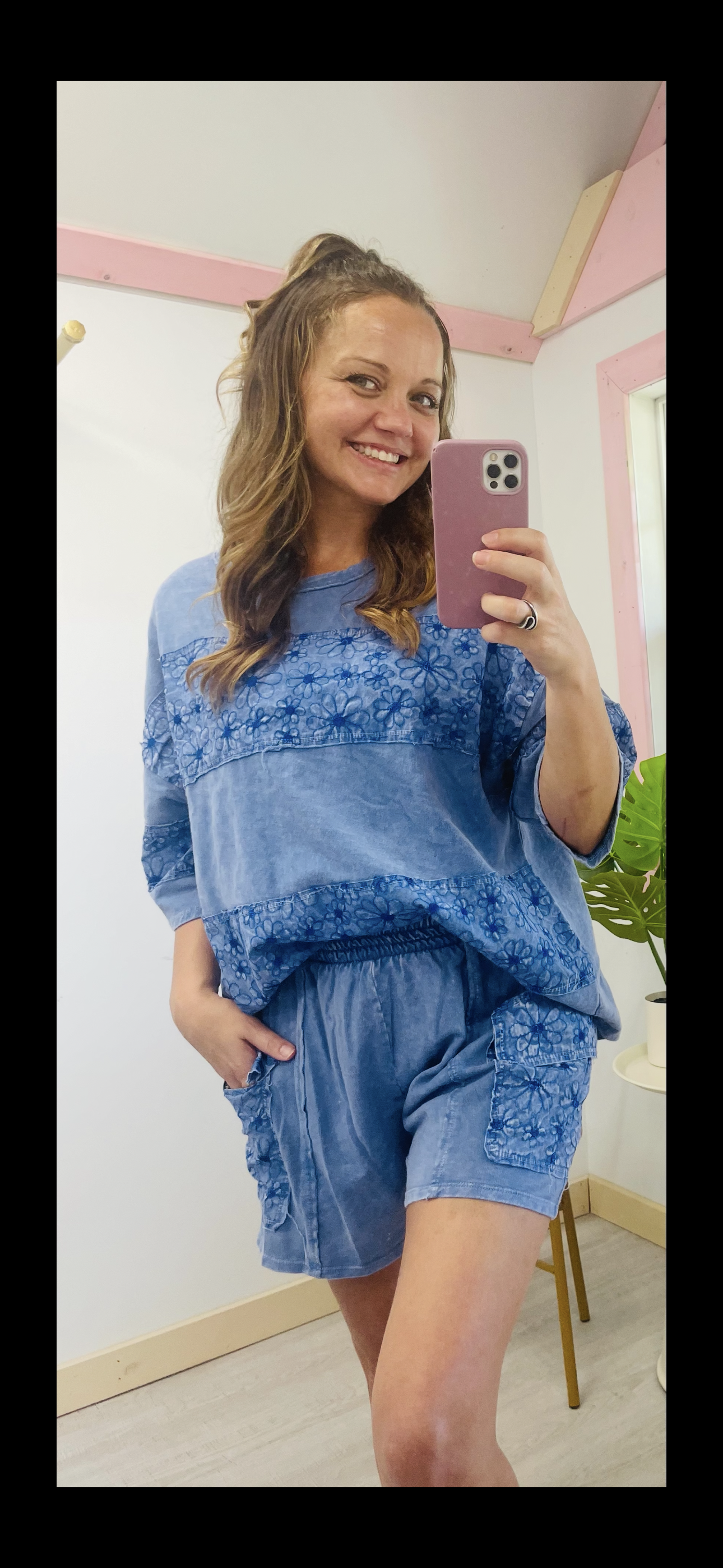 Blue Flower JHer Top