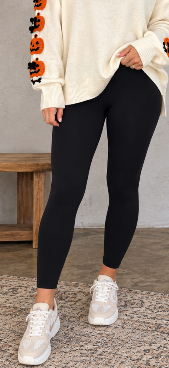 Black / olive BUTTER SOFT BASIC FULL LENGTH LEGGINGS