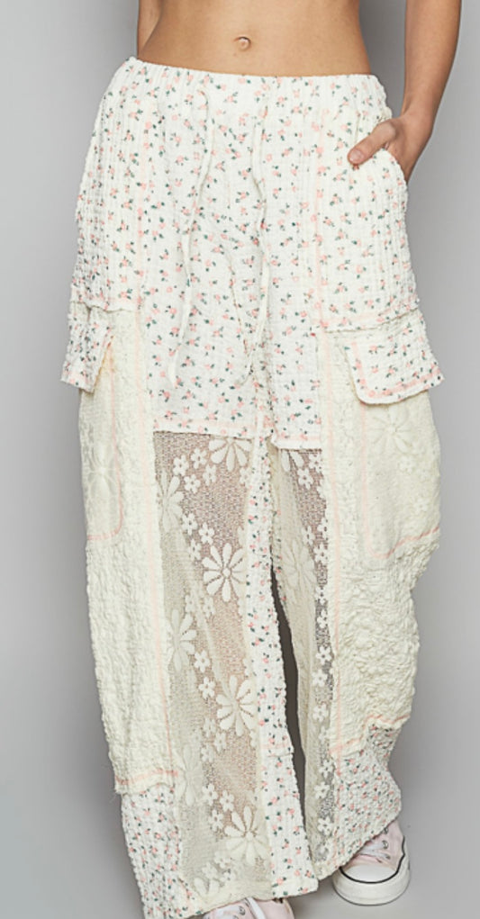 Pink Lace Pants