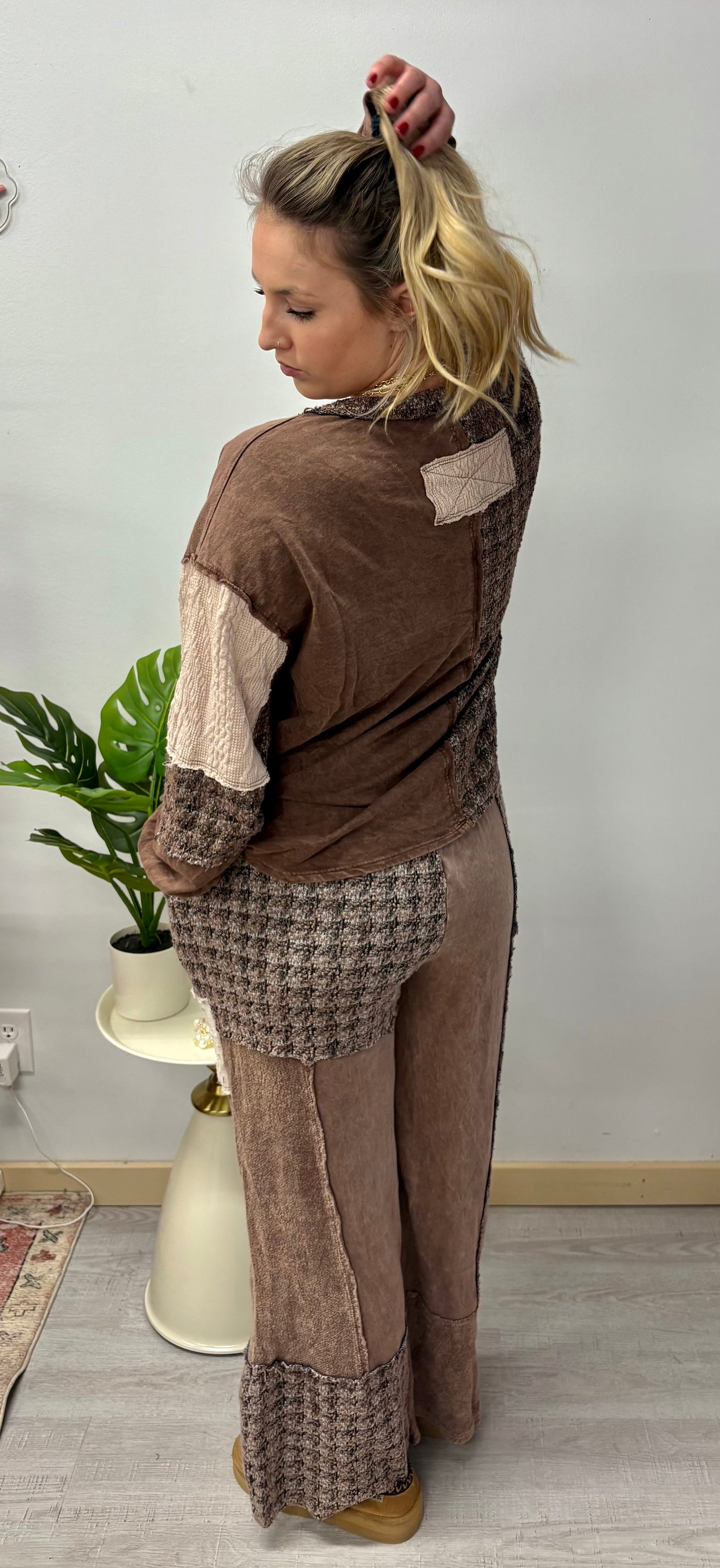 Houndstooth Chocolate Patch Pants JHer