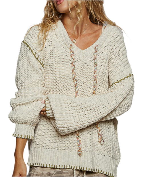 Cream Sweater with Hoodie Pol the Beckham