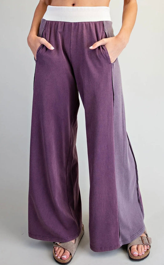 Plum Wise Leg Pants Eesome