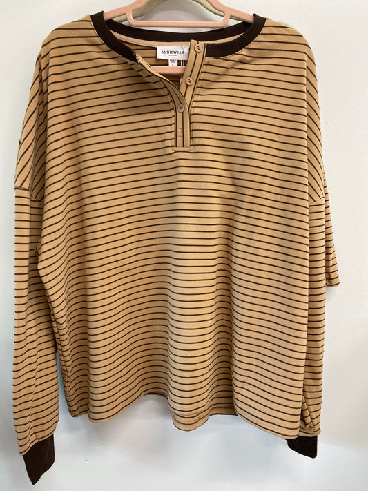 Anniewear Latte Pinstripe Set