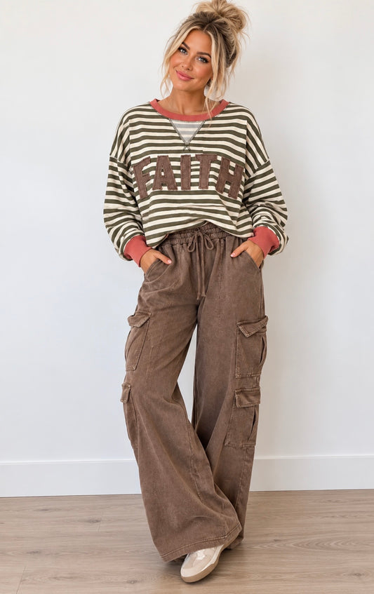 Mitto Shop Faith  Moss Sweater Top