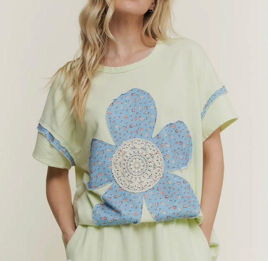 Lime Flower JHer Top