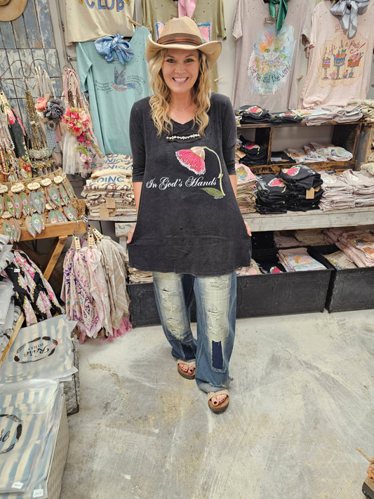 In God's Hands Tattered Tee