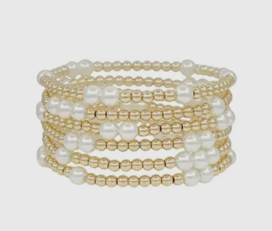 Pearl Water Resistant Stretch Bracelet