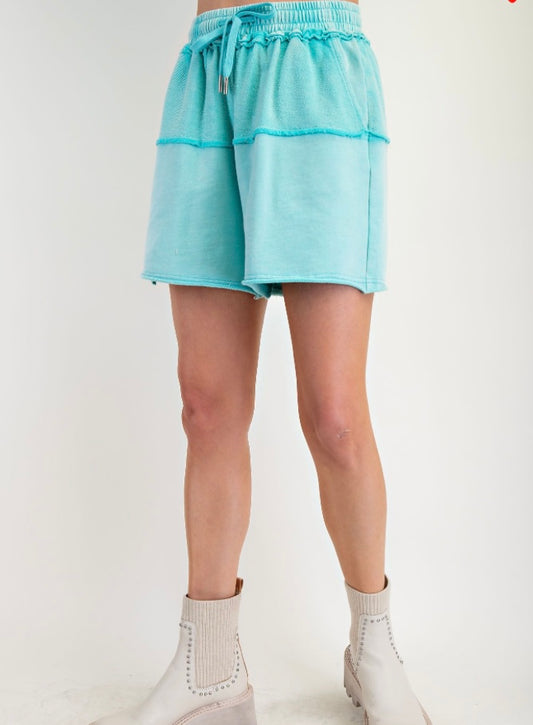Seafoam Terry Shorts