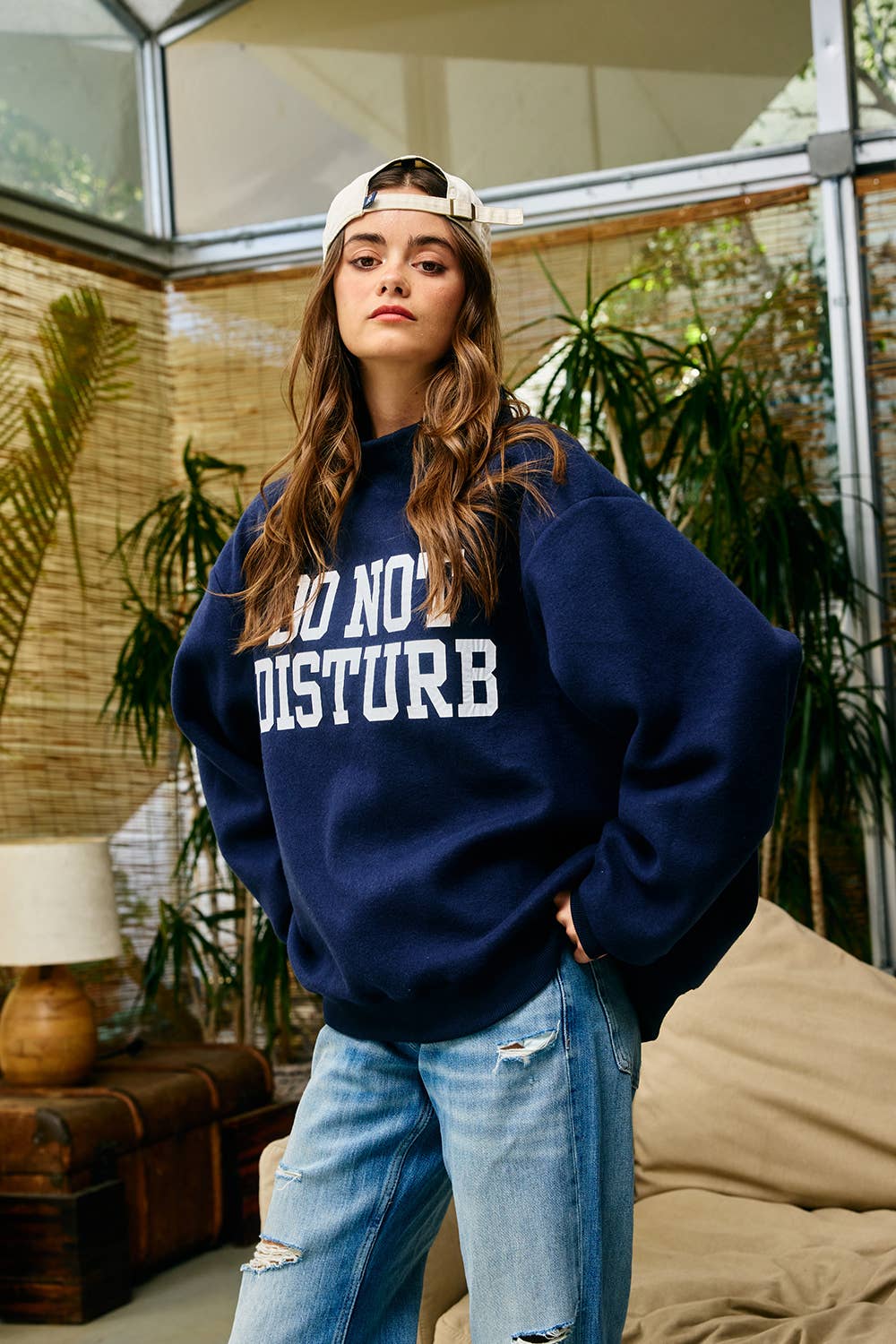 HOMEBODY | Reversible "HOMEBODY" Mock Neck Sweatshirt